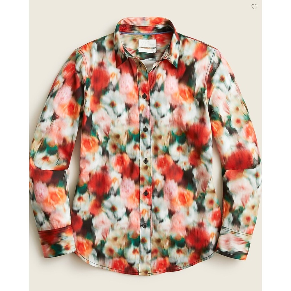 EUC J.Crew Slim-fit Cotton Shirt in Liberty Hazy Days Floral Print 12‎